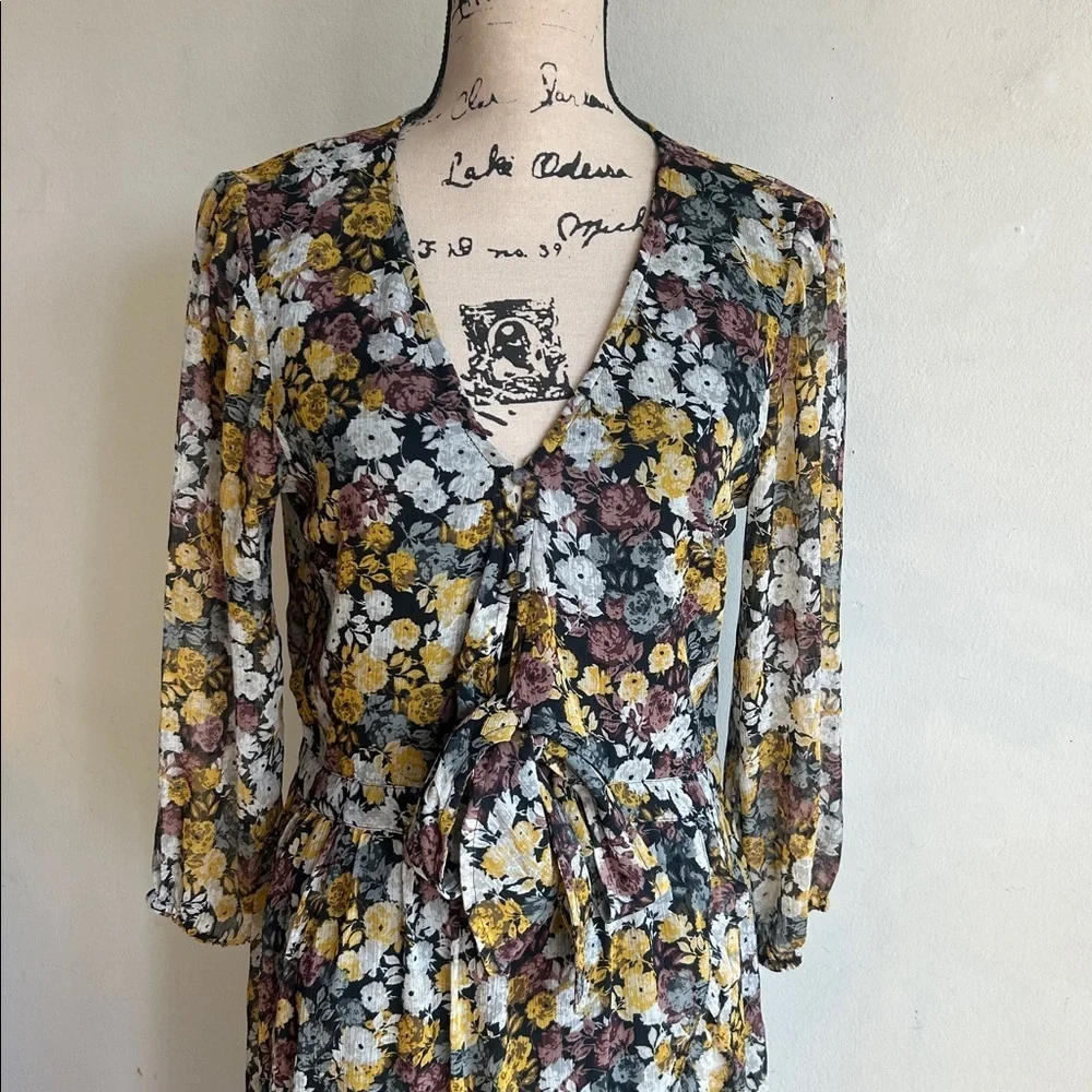 Abercrombie & Fitch Floral High Low Dress Size Lg NWOT